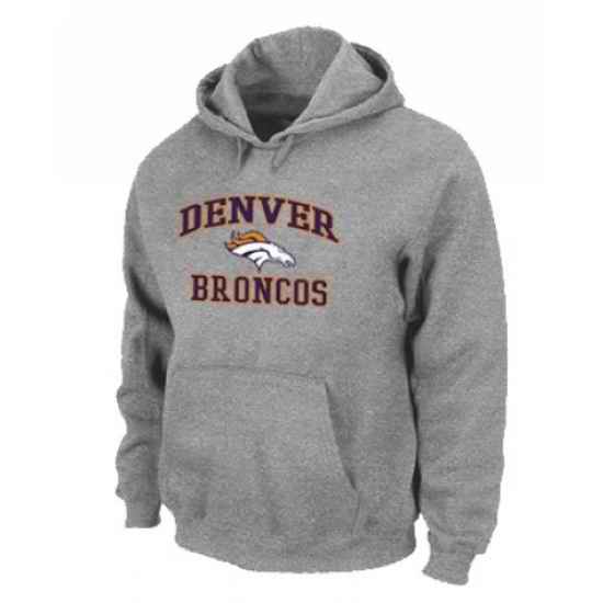 NFL Mens Nike Denver Broncos Heart Soul Pullover Hoodie Grey
